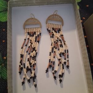 Elegant Beaded Fringe Earrings